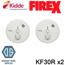 Kidde FireX KF30R Heat Alarm Detector Rechargeable Lithium Battery Back Up x2