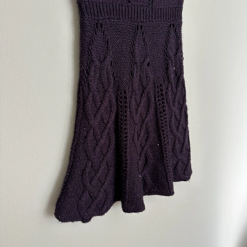 Vestido suéter morado Free People para mujer talla XS mezcla nórdica de lana suave Foto 2 de 4