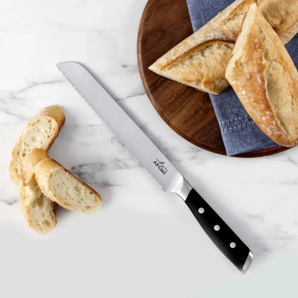 ПОЛНОСТЬЮ ЗАКРЫТЫЕ кухонные ножи, КОВАНАЯ НЕМЕЦКАЯ нержавеющая сталь, ТРОЙНАЯ ЗАКЛЕПКА ручка, НОВЫЕ - Изображение 4 из 4