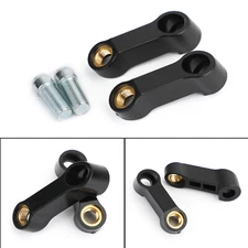 Motorcycle Mirror Extender Riser Extension Bracket Black 10mm M10  for Honda NEW