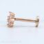 thumbnail 13  - SIMULATED DIAMOND SILVER ROSE YELLOW GOLD DAISY FLOWER TRAGUS LABRET 8MM STUD