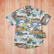 Howler Bros Mens Mansfeld Shirt Small Tropical Short Sleeve Button Down Classic