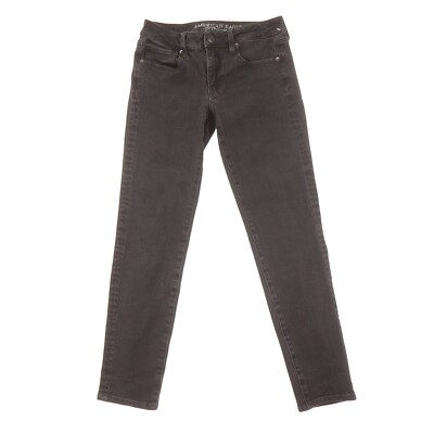 American Eagle Outfitters Skinny Jeans Womens 2 Short Black Denim