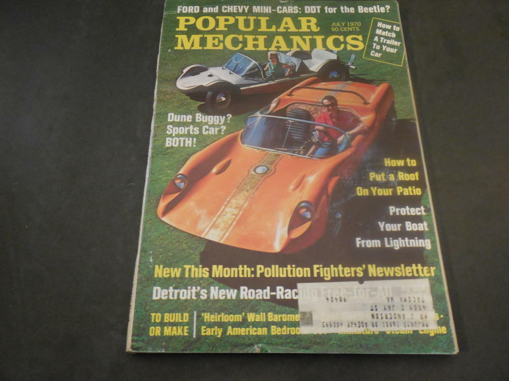 Popular Mechanics July 1970 Ford and Chevy Mini-Cars, Dune Buggy      ID:33896