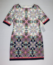 Eliza J Women's Size 10 Knee Length Stretch Short Sleeve Shift Dress