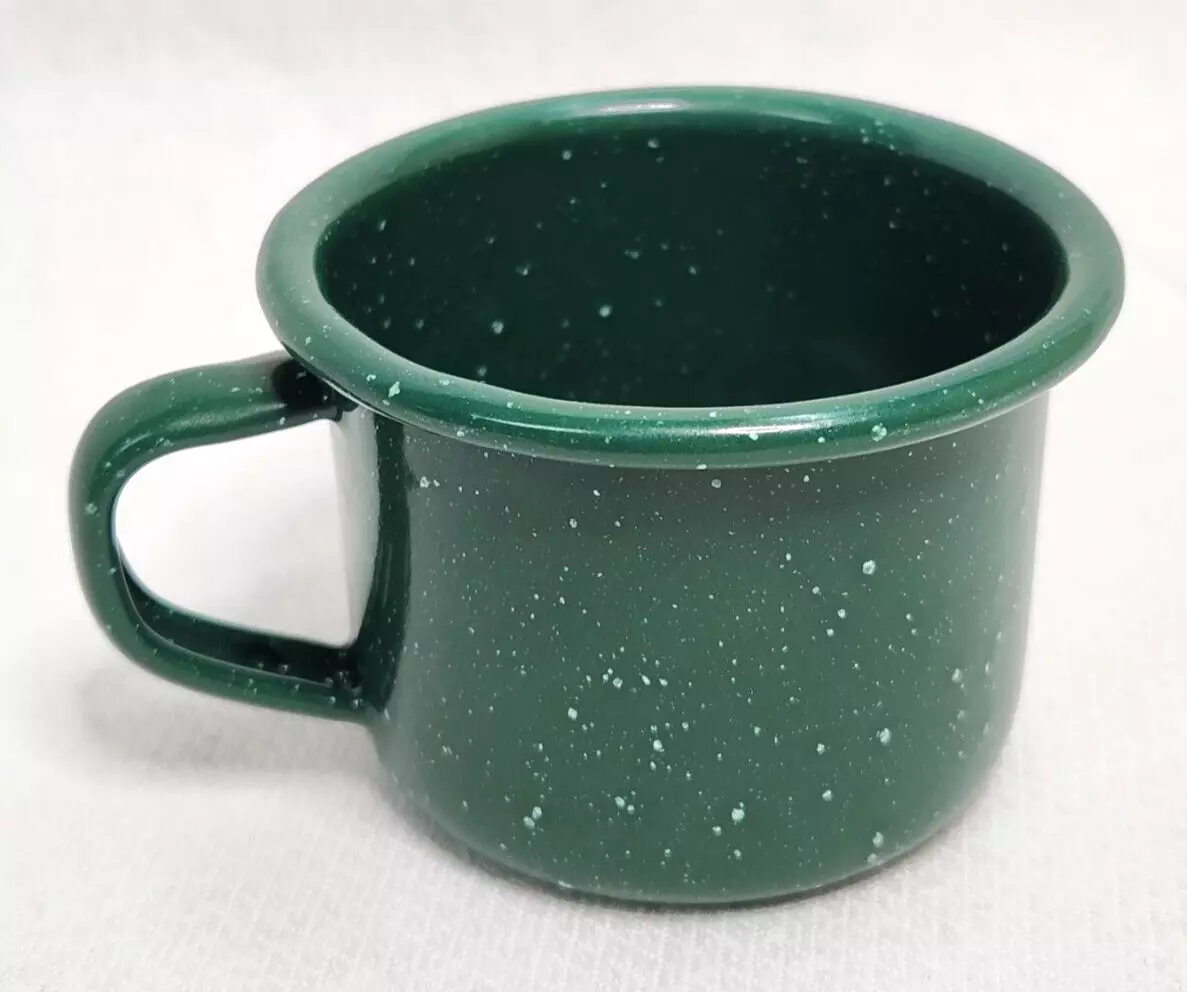 Rare Danner Boots Promo Logo Enameled Metal Shot Cup Mug Green 2