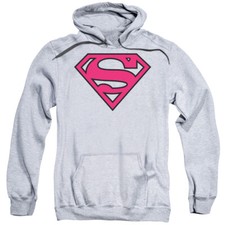 SUPERMAN RED  BLACK SHIELD Licensed Adult Hooded Sweatshirt Hoodie SM-3XL