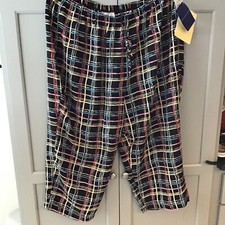 Susan Graver Poly Liquid Knit Cropped Pull On Drawstring Pants Size 3X NWT