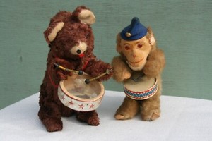 JOUET MÉCANIQUE ANCIEN, Singe Aux Cymbales automate West Germany hauteur 20 cm EUR 47,00 - FR