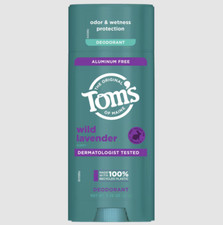 NEW Tom's of Maine Wild Lavender Deodorant Aluminum Free Unisex 3.25 oz 92 g
