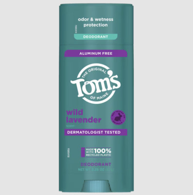 NEW Tom's of Maine Wild Lavender Deodorant Aluminum Free Unisex 3.25 oz 92 g