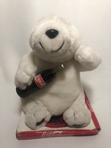 Coca Cola Christmas Plush Polar Bear With Bottle 10