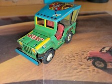 Cowboy Jeep Tin Toy - 1950's