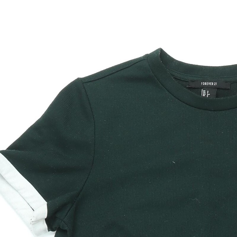 FOREVER 21 Womens Green Polyester Shift Size S Ro… - image 6