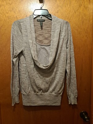 Womens INC International Concepts Silver Sparkle Sweater Large