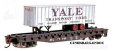 N Scale 52.6' ATLANTIC COAST LINE FLAT CAR W/35' YALE PIGGYBACK TRAILER 16755 