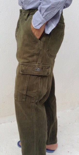 QUICKSILVER Cargo JEANS Size 32 UK Dark Green COTTON Vintage RRP 129.00 image 8