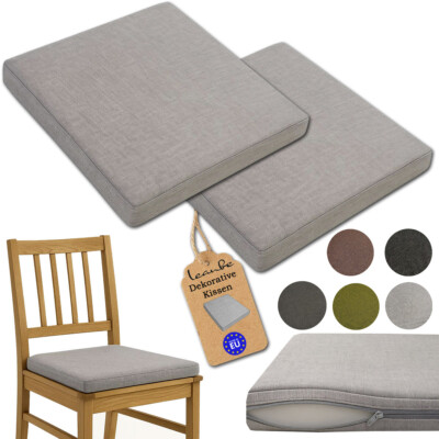 Leanbe Sitzkissen 2er Set für Garten & Zuhause Bequeme Stuhlauflagen Outdoor