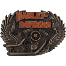 Harley Davidson Motorcycle Logo V-Twin Biker Chopper 1990s Vintage Belt Buckle