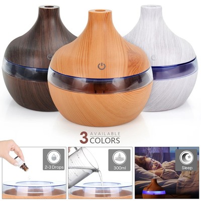 300ml Ultrasonic Essential Oil Aroma Diffuser Mist Humidifier 7LED Air Purifier