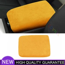 For Audi A4 A5 2017-2022 Yellow Suede Car Armrest Box Cover Trim Protector 1PCS