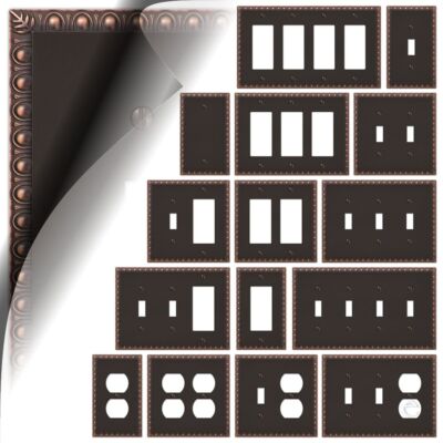 Egg & Dart Aged Bronze Switch Plate Cover Wallplate