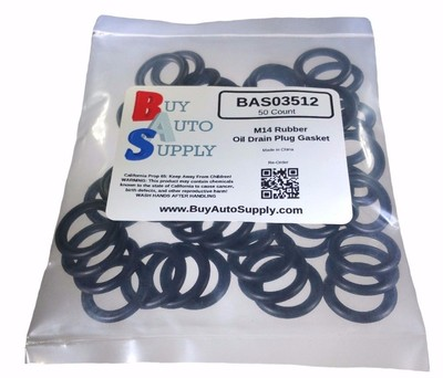 #ad #ad 50x M14 Rubber Oil Drain Plug Gasket Washer Fits Ford F75Z 6734AA Dorman 097 146 $14.49