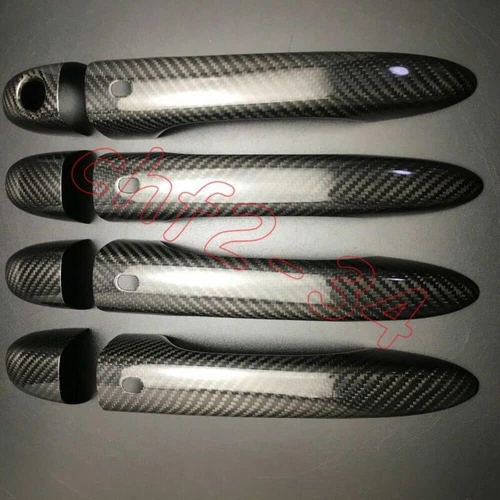 8PCS Real Carbon Fiber Door Handle Cover Trim Fit for Maserati Ghibli 2013-2018