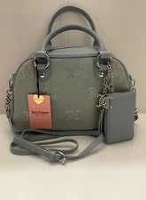 NWT Juicy Couture Taking the Lead Blue Denim Jean Bowler Bag