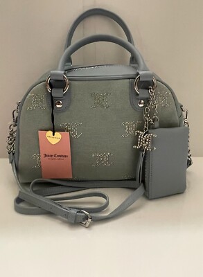 NWT Juicy Couture Taking the Lead Blue Denim Jean Bowler Bag