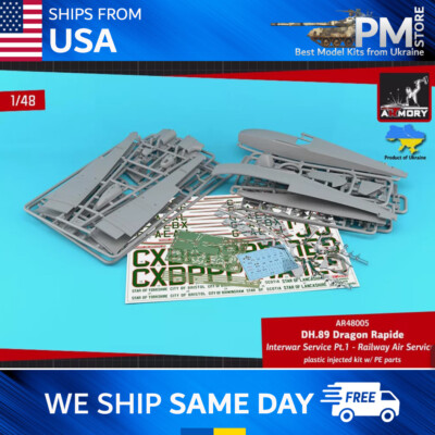 Armory AR-48005 DH89 Dragon Rapide Short-Haul Airliner Interwar Service Pt1 1/48