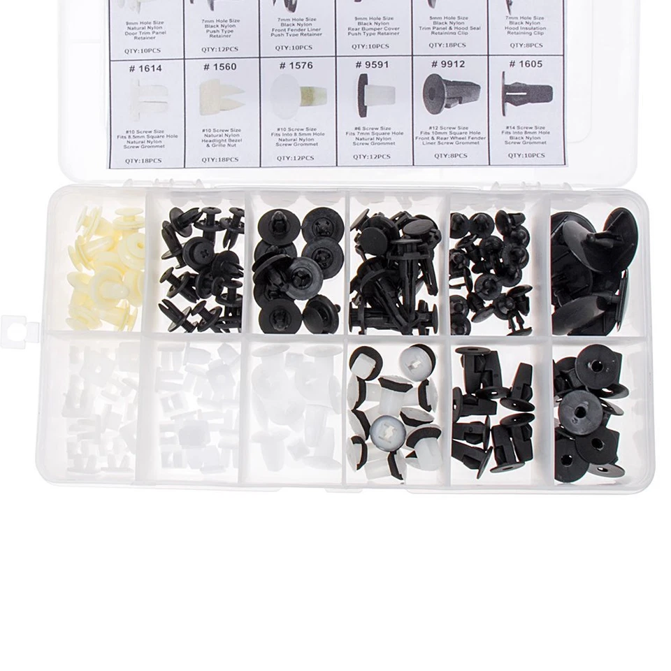 146 PIEZAS Guardabarros Capó Parachoques Tapicería Panel Puerta Clip Retenedor Sujetador Para Toyota Foto 3 de 4