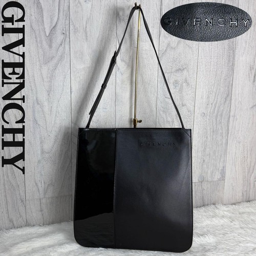 Givenchy Leather Enamel Shoulder Bag Black From Japan