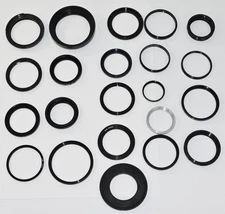 Lot of 22 Camera Lens Step-Up & Step-Down Adapter Rings Mixed Sizes Filter Adapt