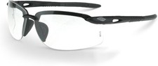 Matte Black Safety Glasses Clear Lens Rubber Nosepiece Ansi Z87.1 Compliant