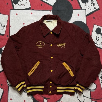 Vintage 60s 70s Corduroy Award Work Jacket Varsity Bomber Style
