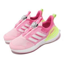 adidas RapidaSport Boa K Pink White Yellow Kids Preschool Running Shoe ID2381