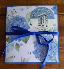 Handmade Scrapbook Junk Journal Folio Album 5.5x6 "Hotel Mac-Mahon" Theme