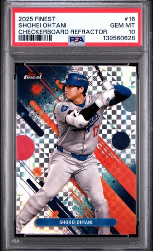 2025 Topps Finest - Common Shohei Ohtani #16 Checkerboard Refractor