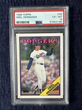 1988 Topps - Orel Hershiser #40 PSA 6