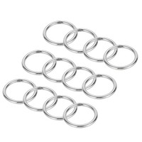 "2\" Metall O Ringe 12Stk 304 Edelstahl O-Ring Schwere Glatt Runde Ringe 5Mmx50Mm"