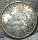 1884-o Morgan Silver Dollar Brilliant Uncirculated MINIMAL MARKS Toned