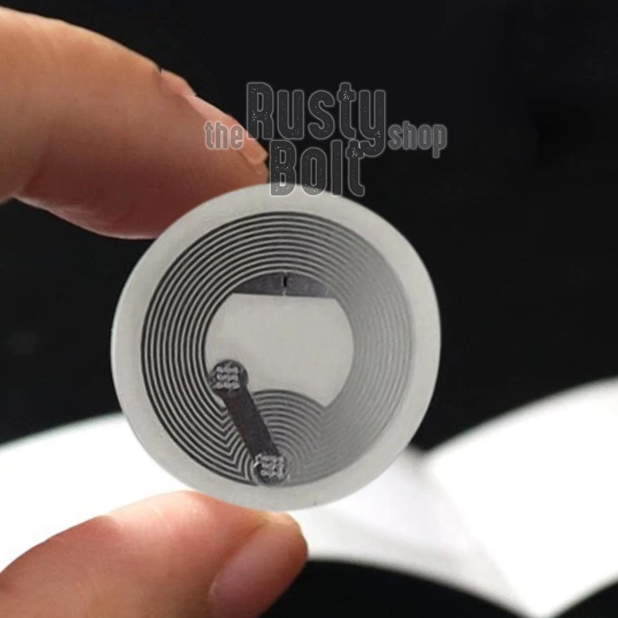 1, 2, 5 QTY - NFC Tags Sticker NTAG215 Chip, 25mm Round, White Circle, Adhesive image 1