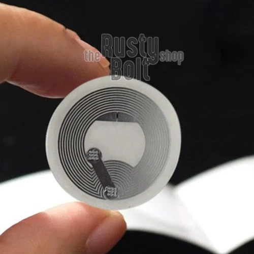 1, 2, 5 QTY - NFC Tags Sticker NTAG215, 25mm Round, White Circle, Adhesive, Lot - product listing photo