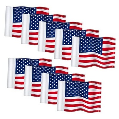  9 Pcs Golf Flag 8 x 6 Inch Putting Green Standard Practice American USA 