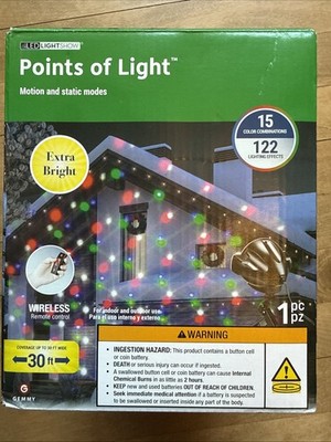 Point of Light LED Lightshow Projection Motion & Static w/ Wireless Remote NIB