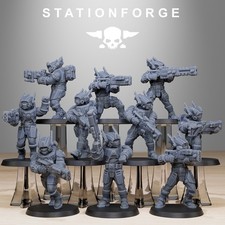Tarion Clone Droid Warrior Assault Infantry Squad x 10, Fire Team, Stationforge