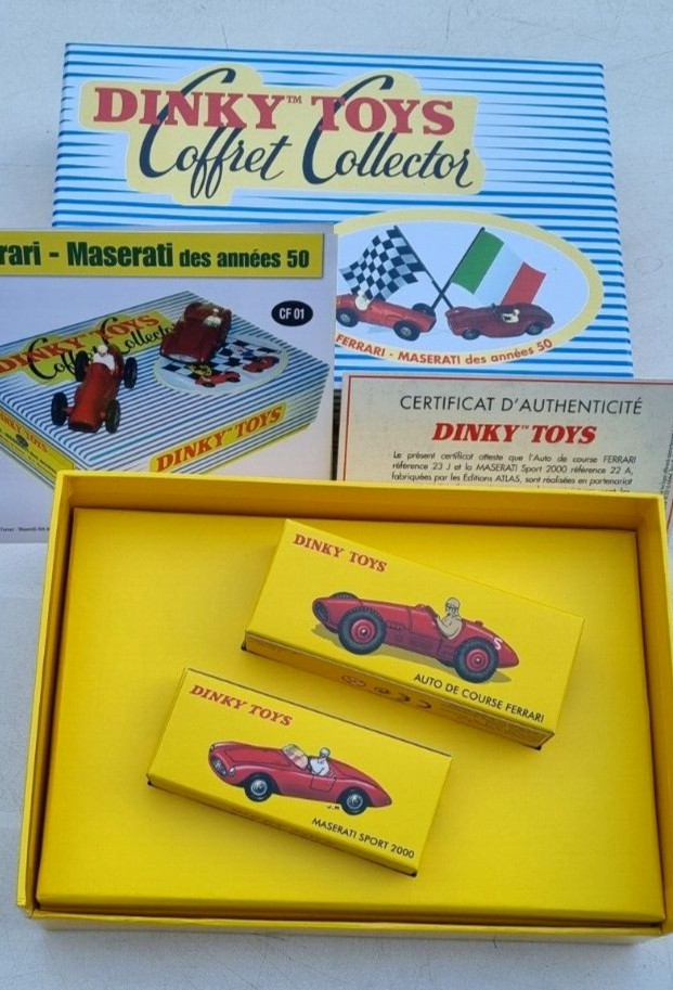 Dinky Toys coffret sport rare avec Ferrari et Maserati neuves de collection
