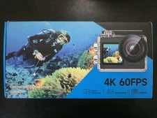 4K60FPS Action Camera, 30MP, Front LCD & Touch Rear, 132FT Waterproof Pink