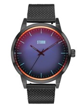 Image of Mens STORM Styro Slate Blue Watch with Blue Dial and Black Milanese Strap 474...